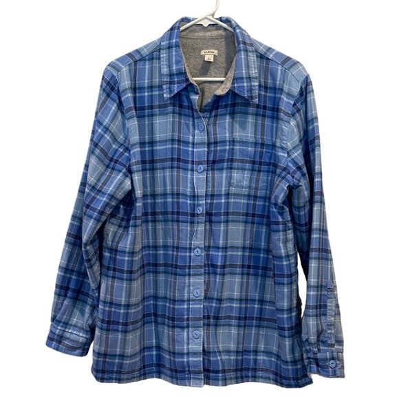 L.L. Bean Men's Fleece-Lined Flannel Shirt Large - Picture 1 of 6